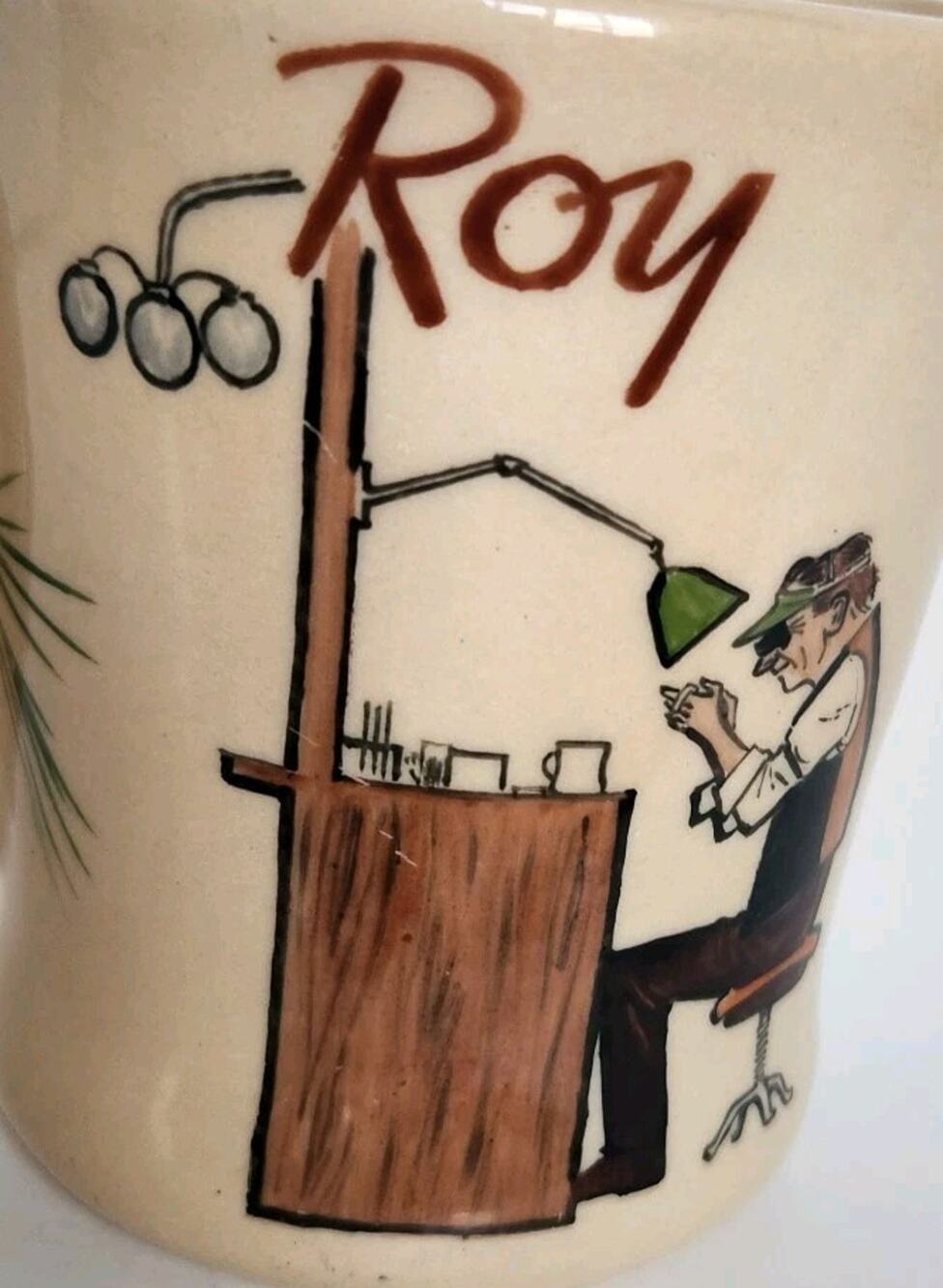 Vintage MCM Collectible Bob Williams Coffee Diner Mug Caribe "Roy" Jeweler 1960s